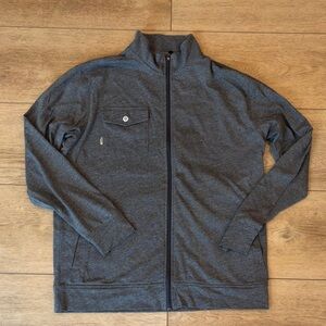 Linksoul Heather Gray Zip-Up Jacket- golf